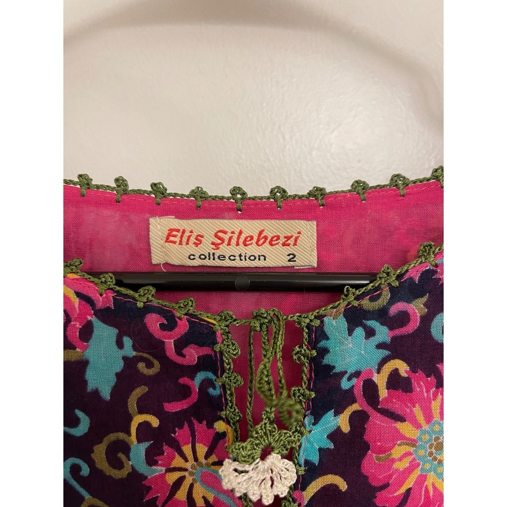 Vintage Fairycore Elis Silebezi Embroidered Tunic Blouse Boho Whimseygoth